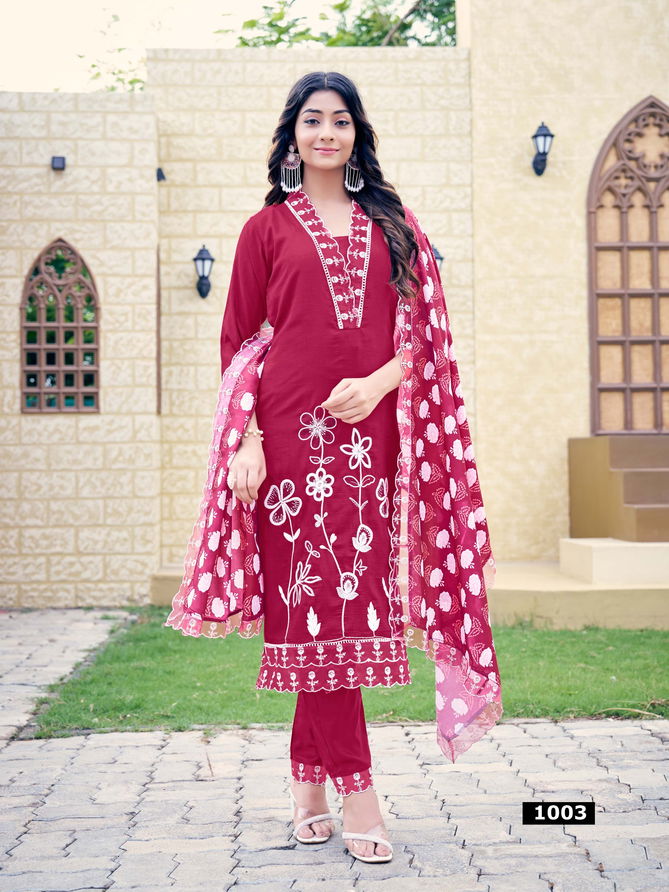 Kajal By Parra Silk Embroidery Kurti With Bottom Dupatta Wholesale Shop In Surat